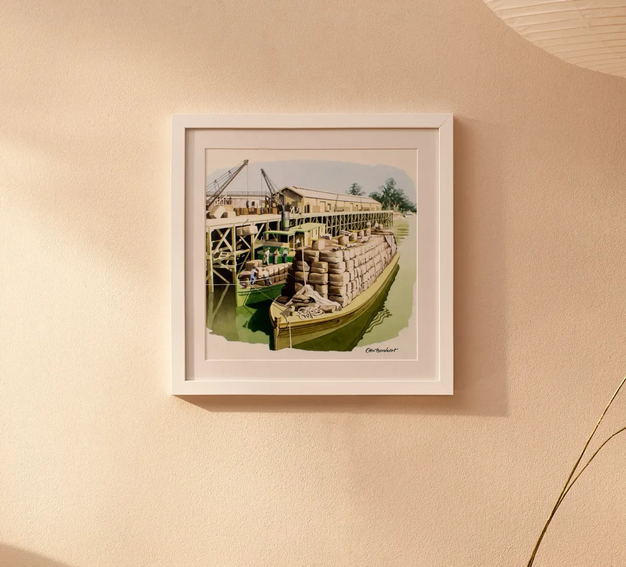 nave da carico poster con telaio in legno da iding store
