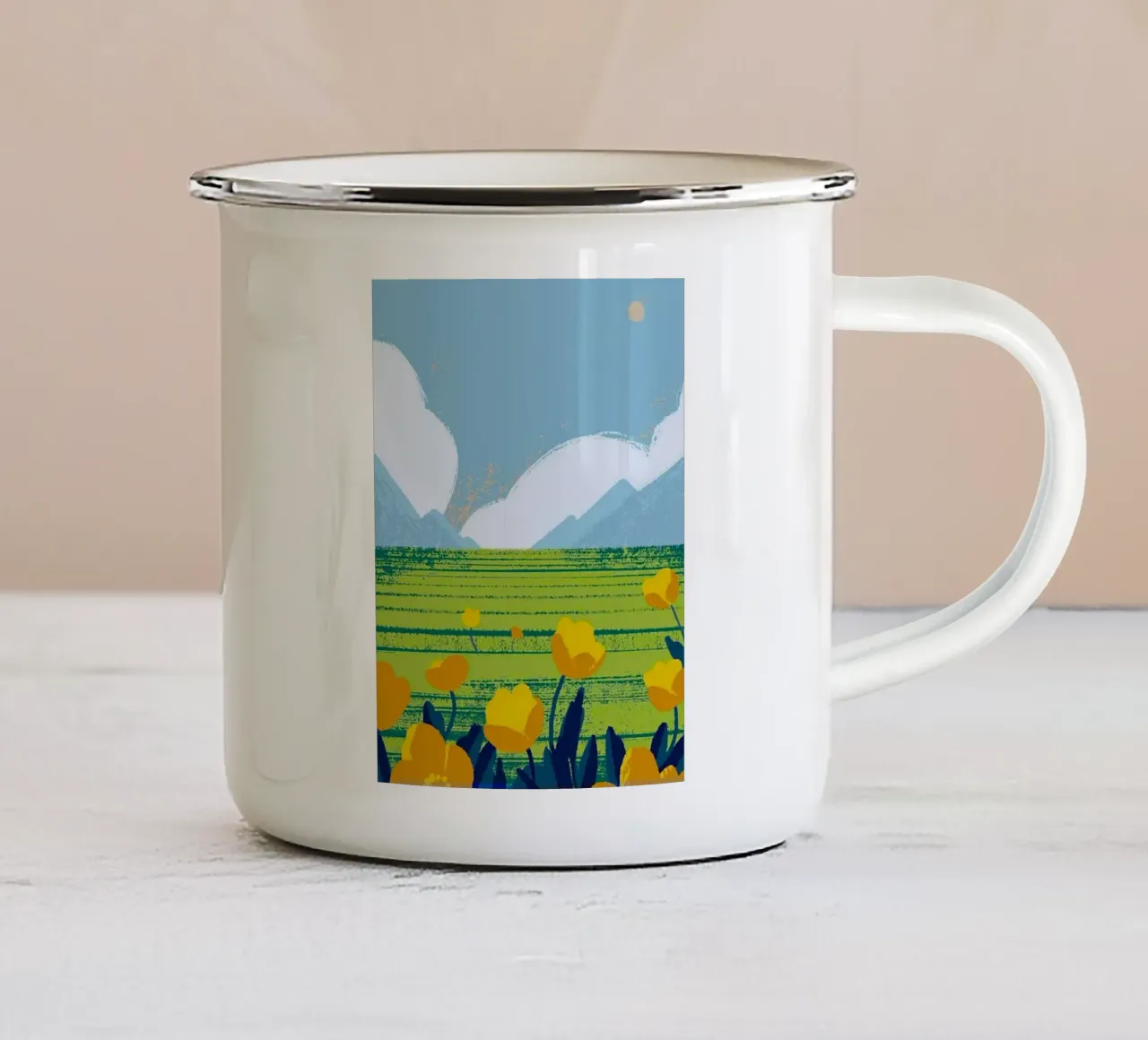 grass landscape nature tazza in smalto da Good days