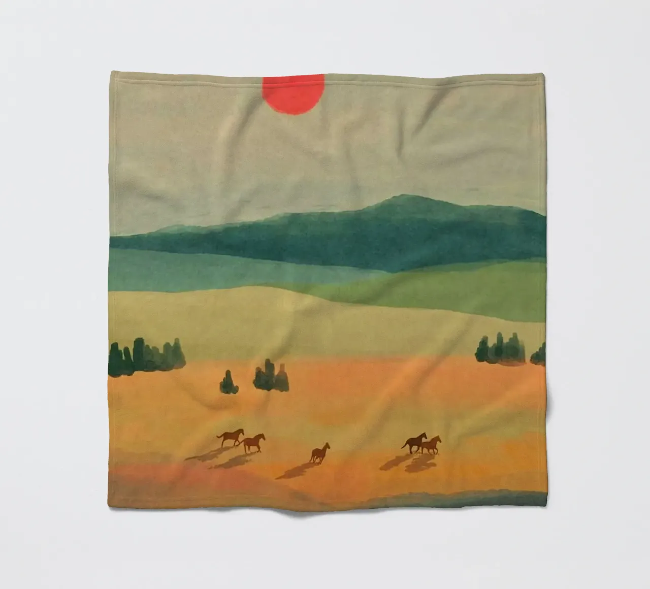 trees open field shadows coperta in pile da Good days