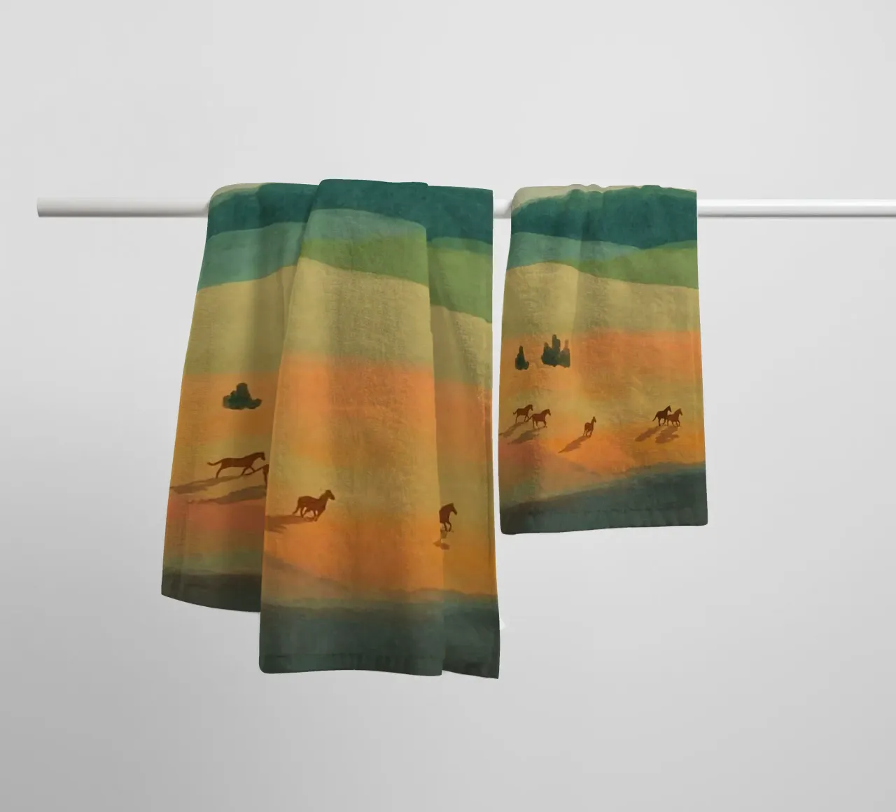 trees open field shadows asciugamano da bagno da Good days