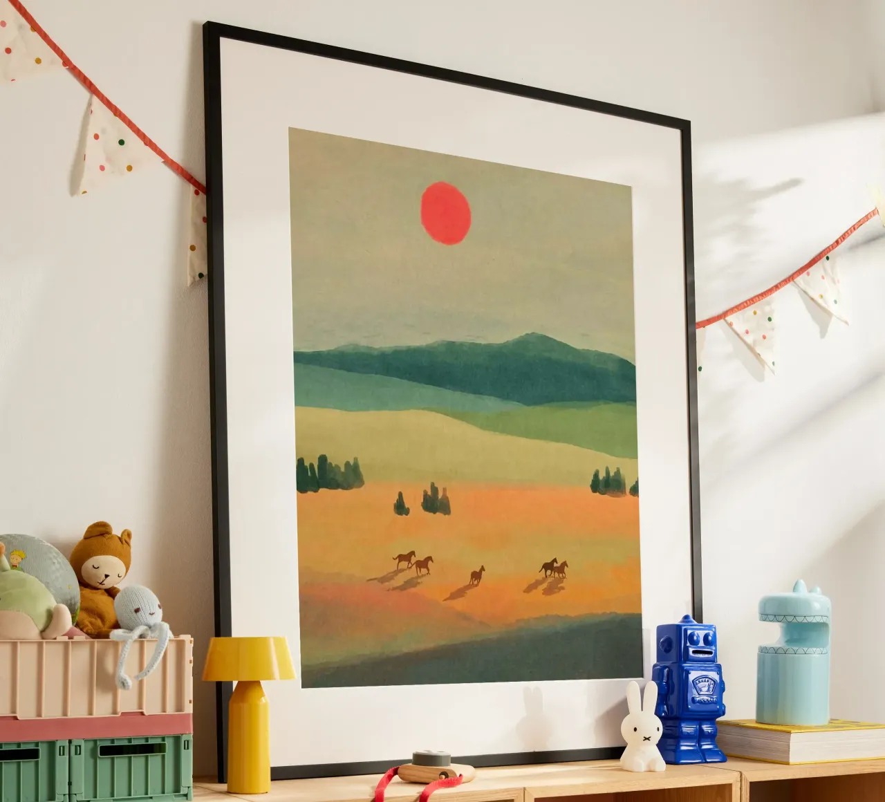 trees open field shadows poster con telaio in alluminio da Good days