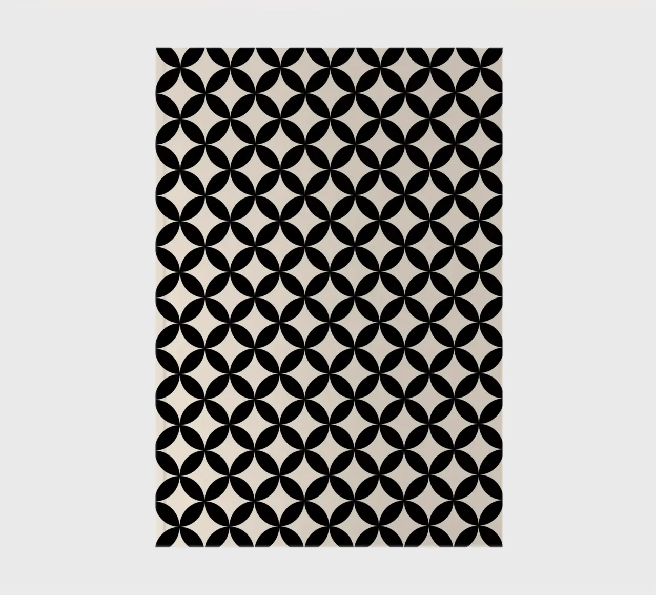 Minimal Basic Geometric Flower Pattern 2 | Nero su avorio diario da Beauty in Simplicity