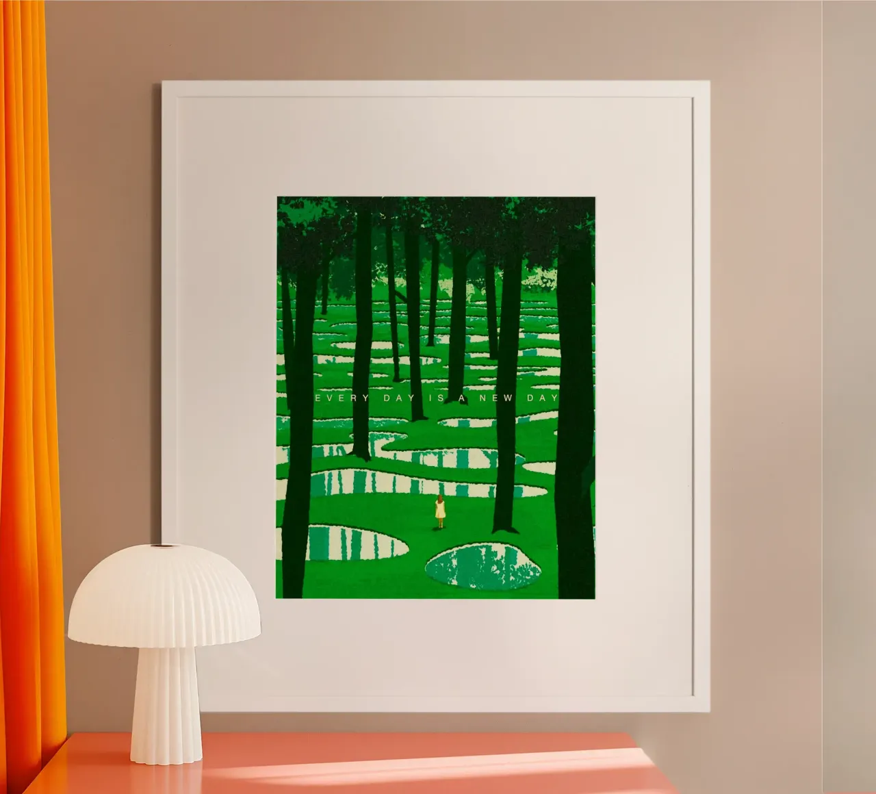 peaceful tranquility poster con telaio in alluminio da Good days