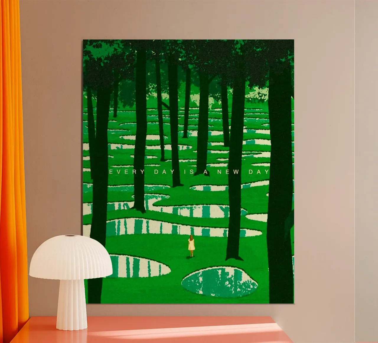 peaceful tranquility poster con telaio in alluminio da Good days