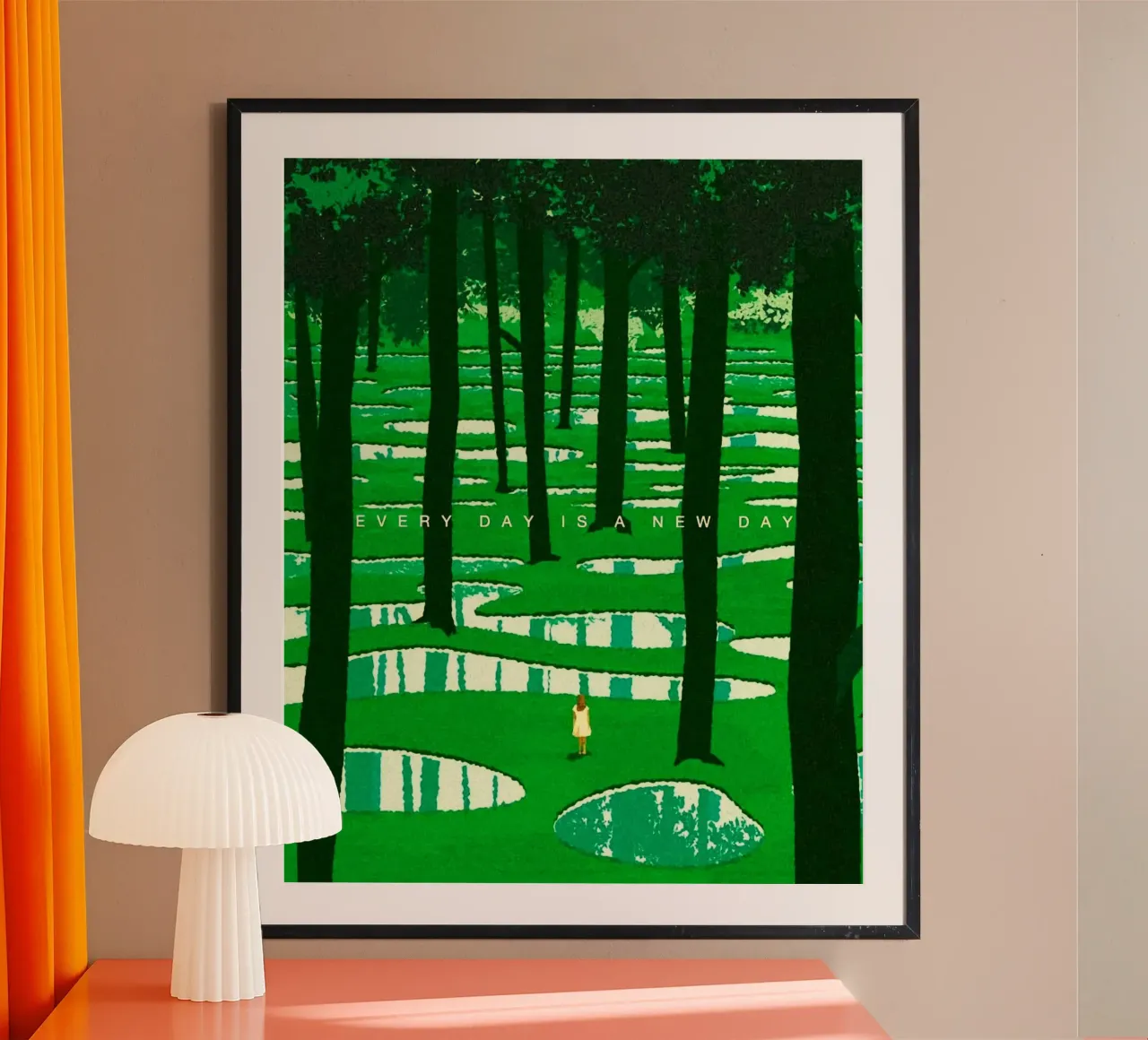 peaceful tranquility poster con telaio in alluminio da Good days