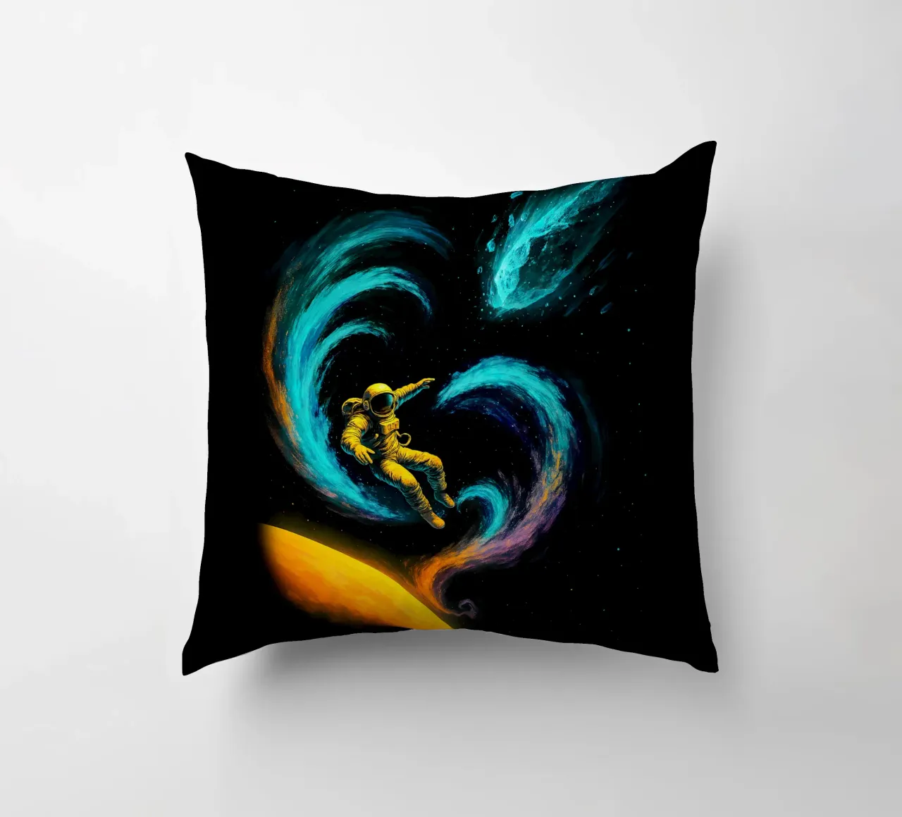 Swirling Nebula Journey cuscino da BadrBrand
