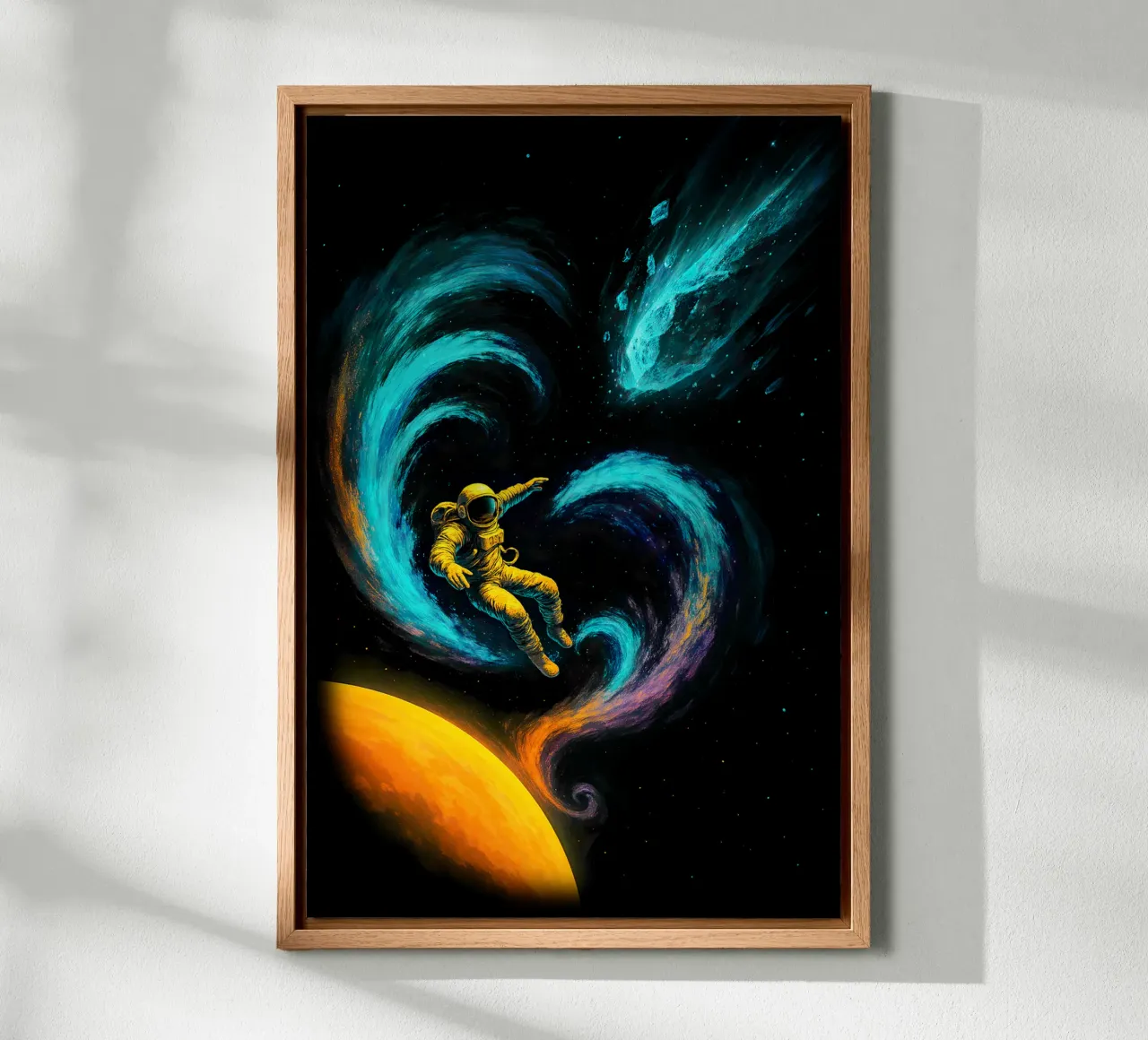 Swirling Nebula Journey tela con Cornice a cassetta da BadrBrand