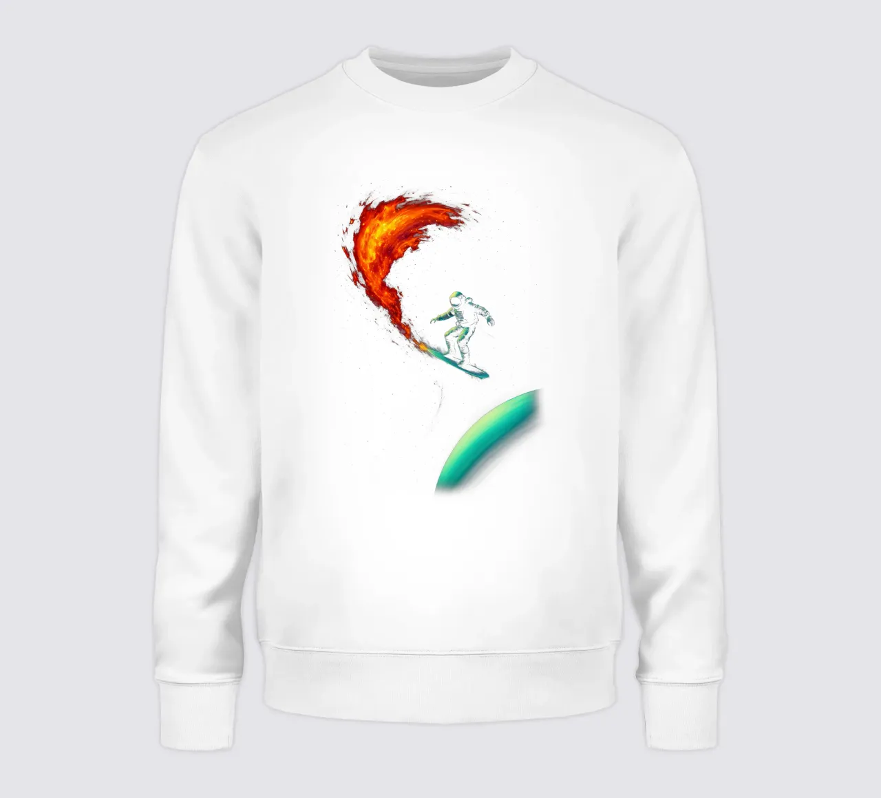 Cosmic Surfer: Nebula Ride felpa da BadrBrand