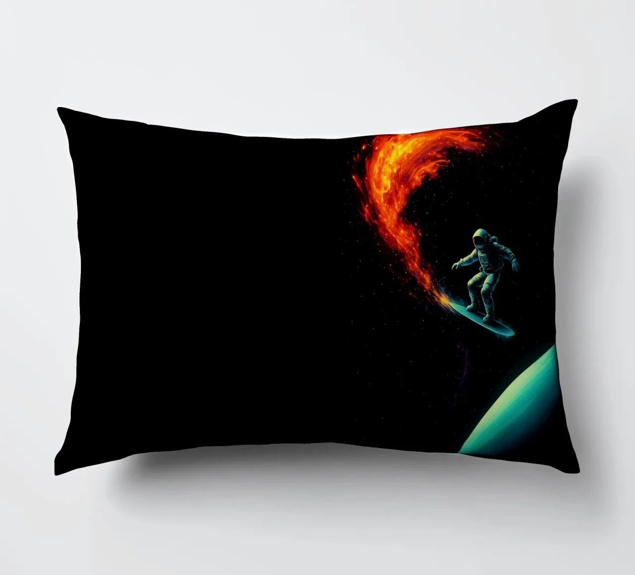 Cosmic Surfer: Nebula Ride cuscino da BadrBrand