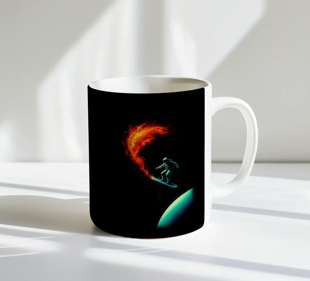 Cosmic Surfer: Nebula Ride tazza in ceramica da BadrBrand