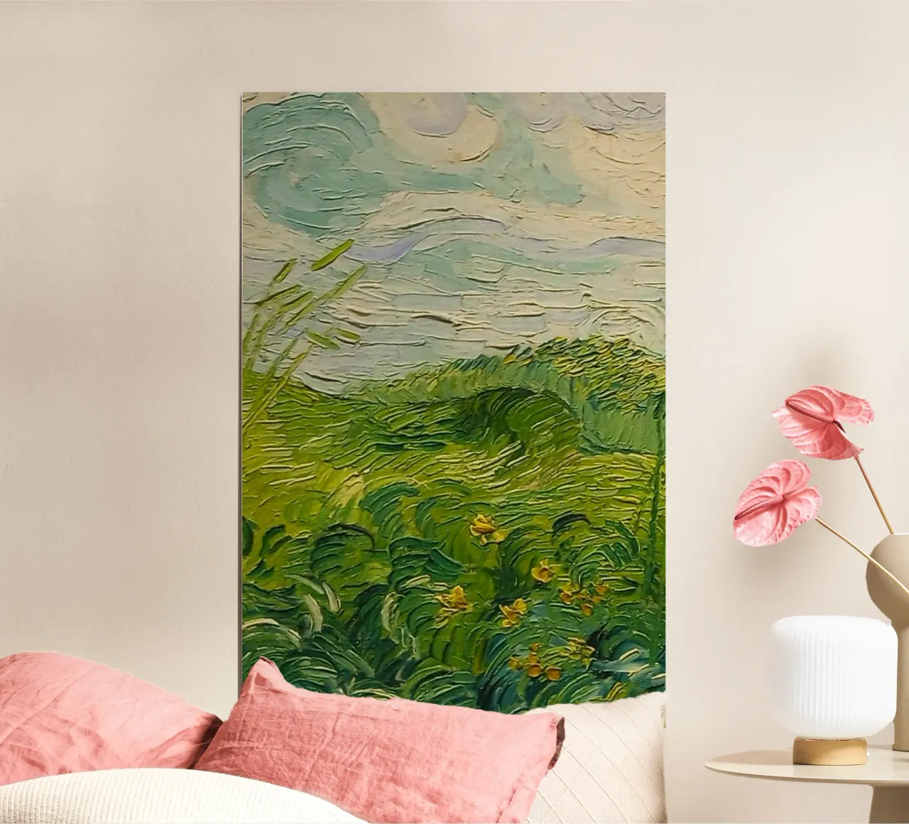 tranquility overcast poster con telaio in legno da lily