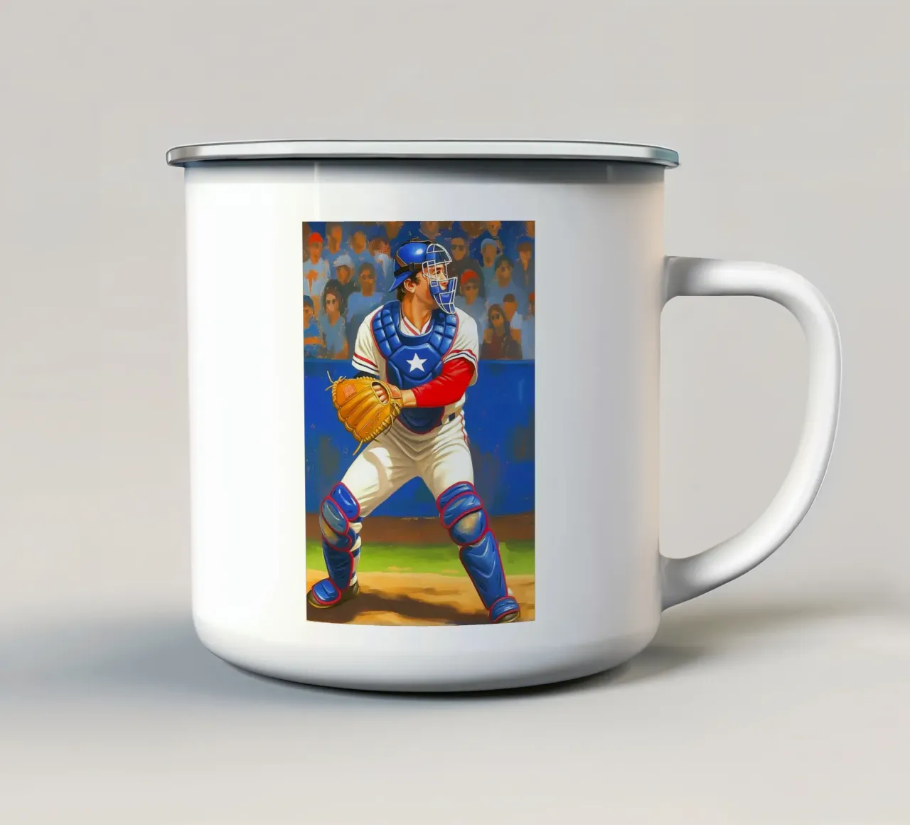 Baseball tazza in smalto da Fleur de Lys