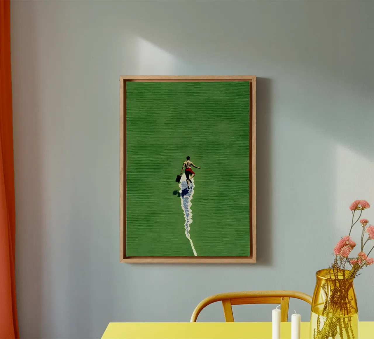 Liquid Path canvas met Baklijst van KUNSTstück