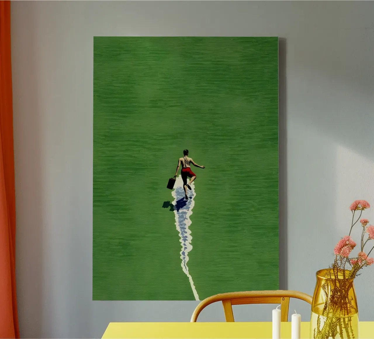 Liquid Path canvas met Baklijst van KUNSTstück