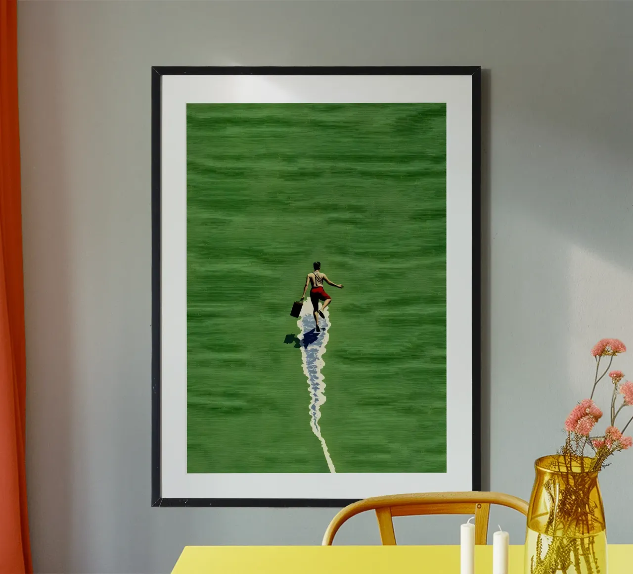 Liquid Path poster con telaio in legno da KUNSTstück