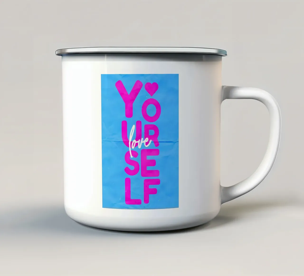 YOURSELF tazza in smalto da Type & Tape