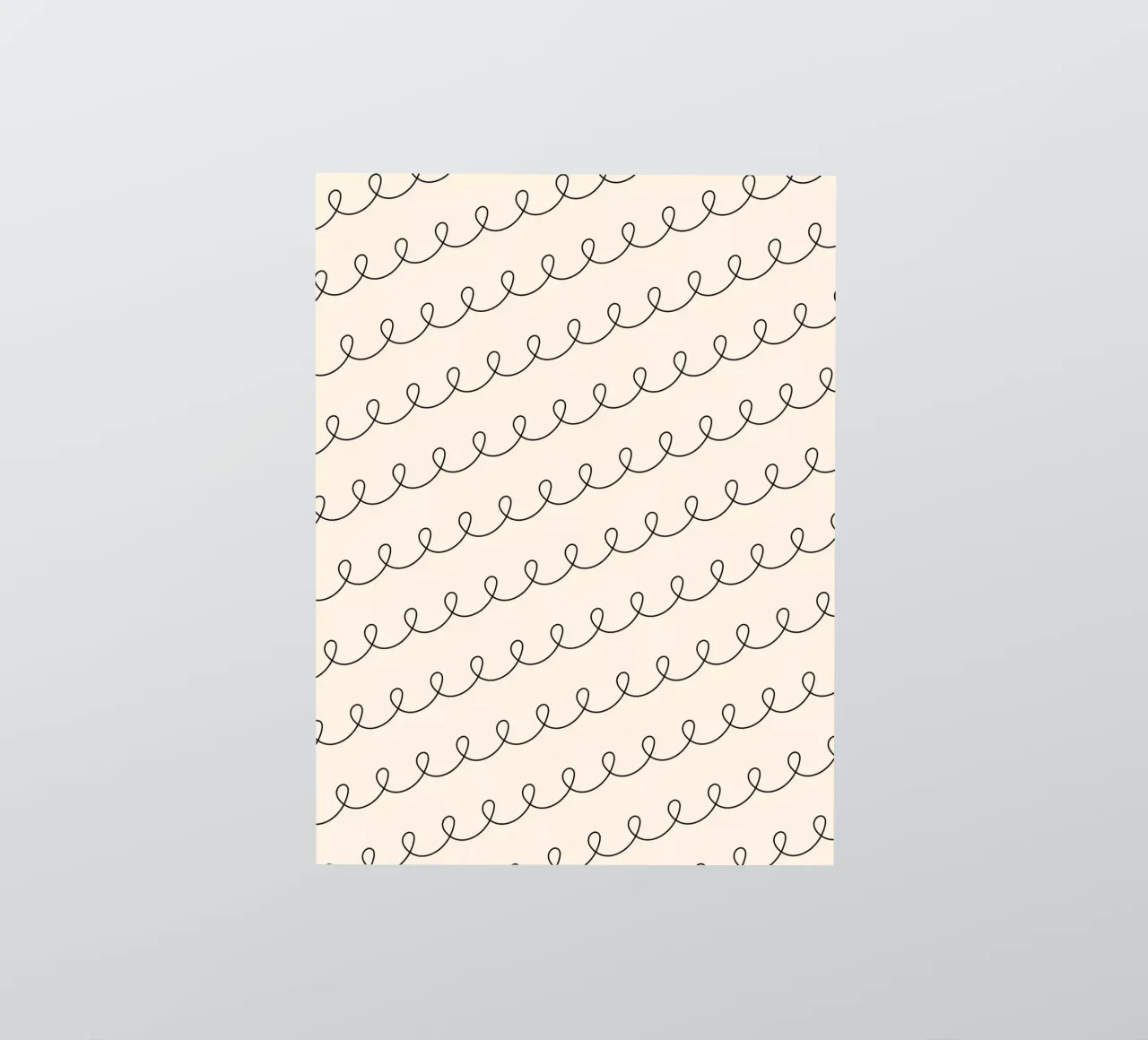 Minimal Geometric Looping Lines Zeichnung 2 | Schwarz auf Elfenbein Sticker von Beauty in Simplicity