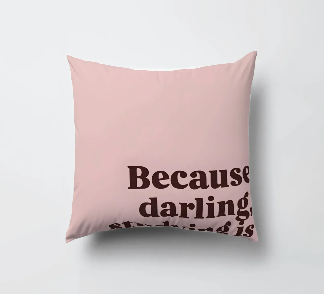 Because darling, studying iş a privilege cuscino da Type & Tape