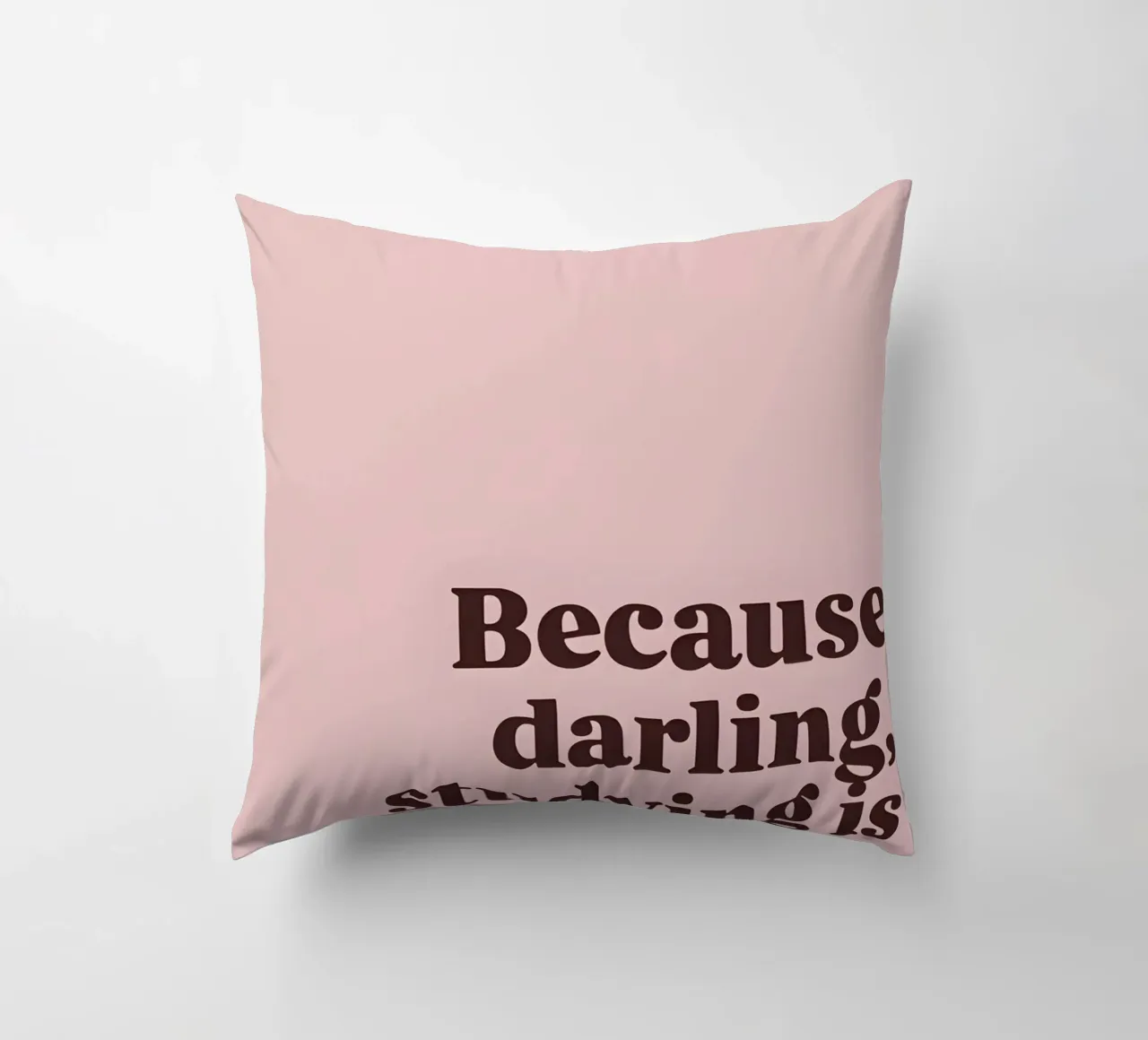 Because darling, studying iş a privilege cuscino da Type & Tape