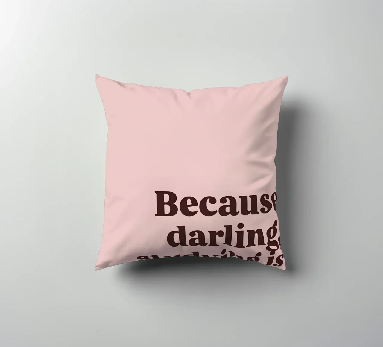 Because darling, studying iş a privilege cuscino da Type & Tape