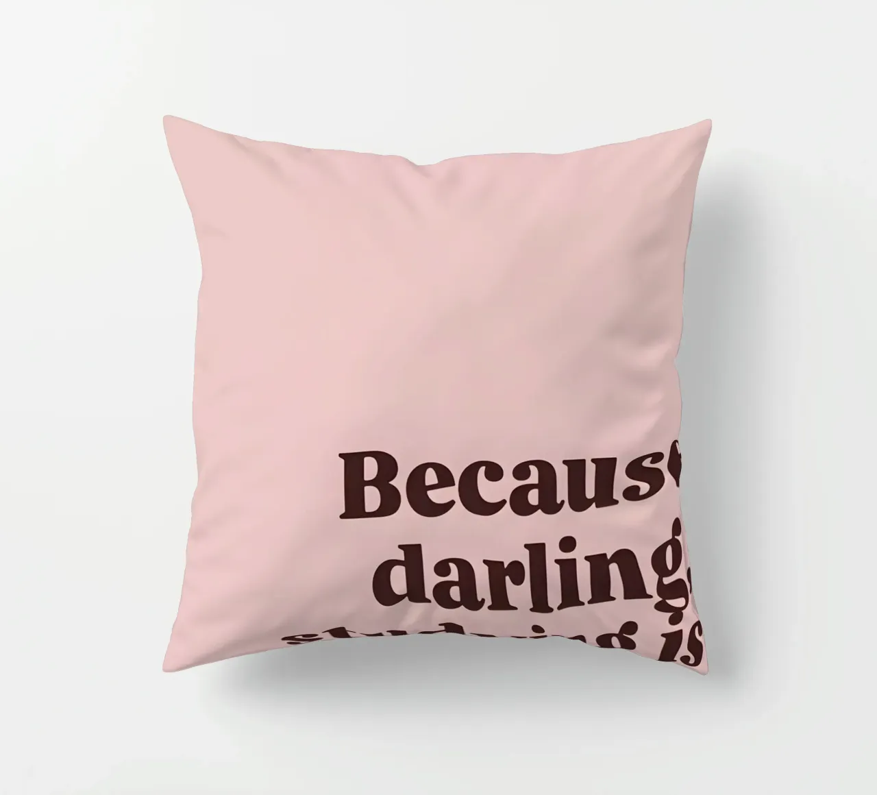 Because darling, studying iş a privilege cuscino da Type & Tape