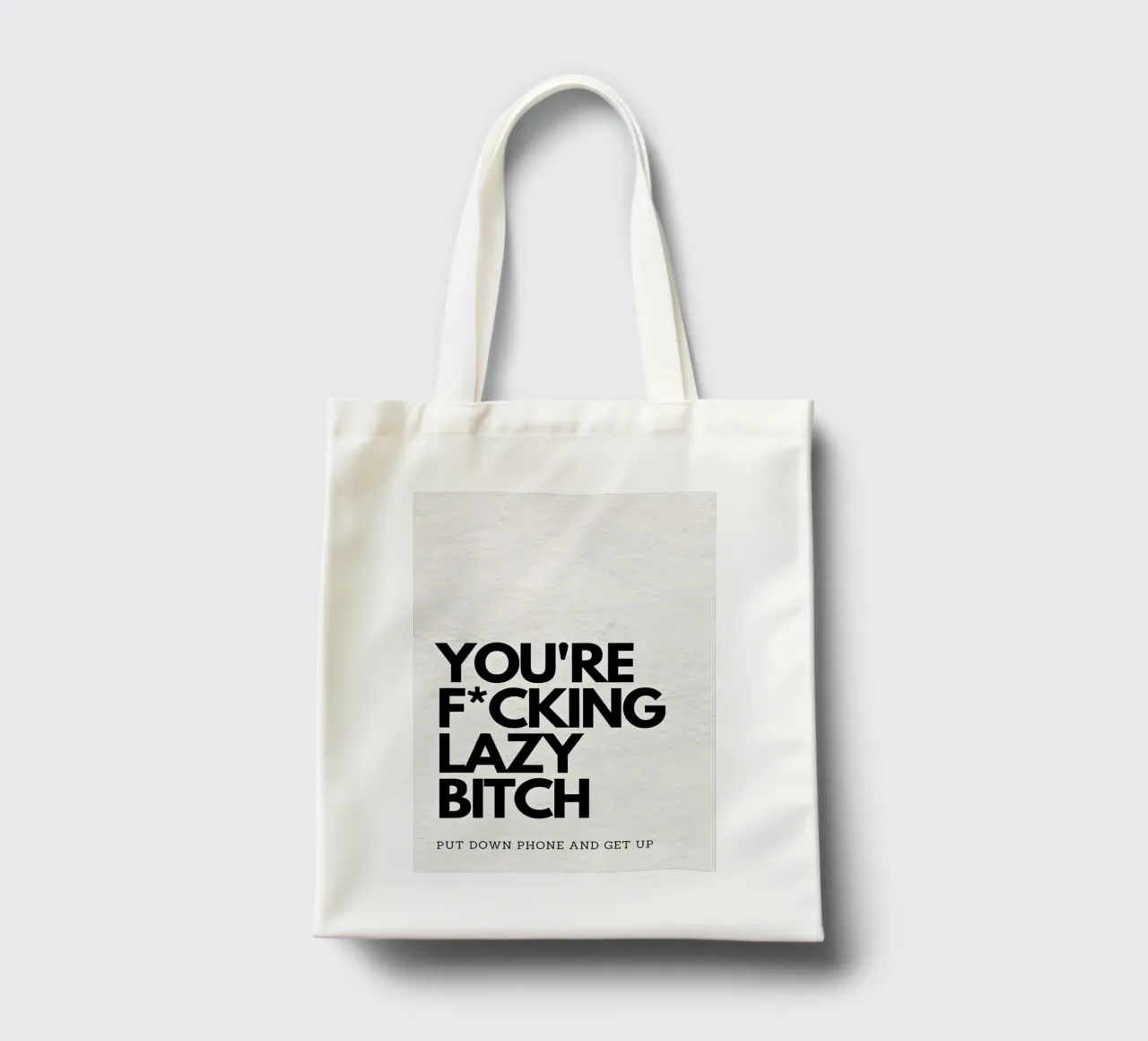 LAZY borsa in juta da Type & Tape