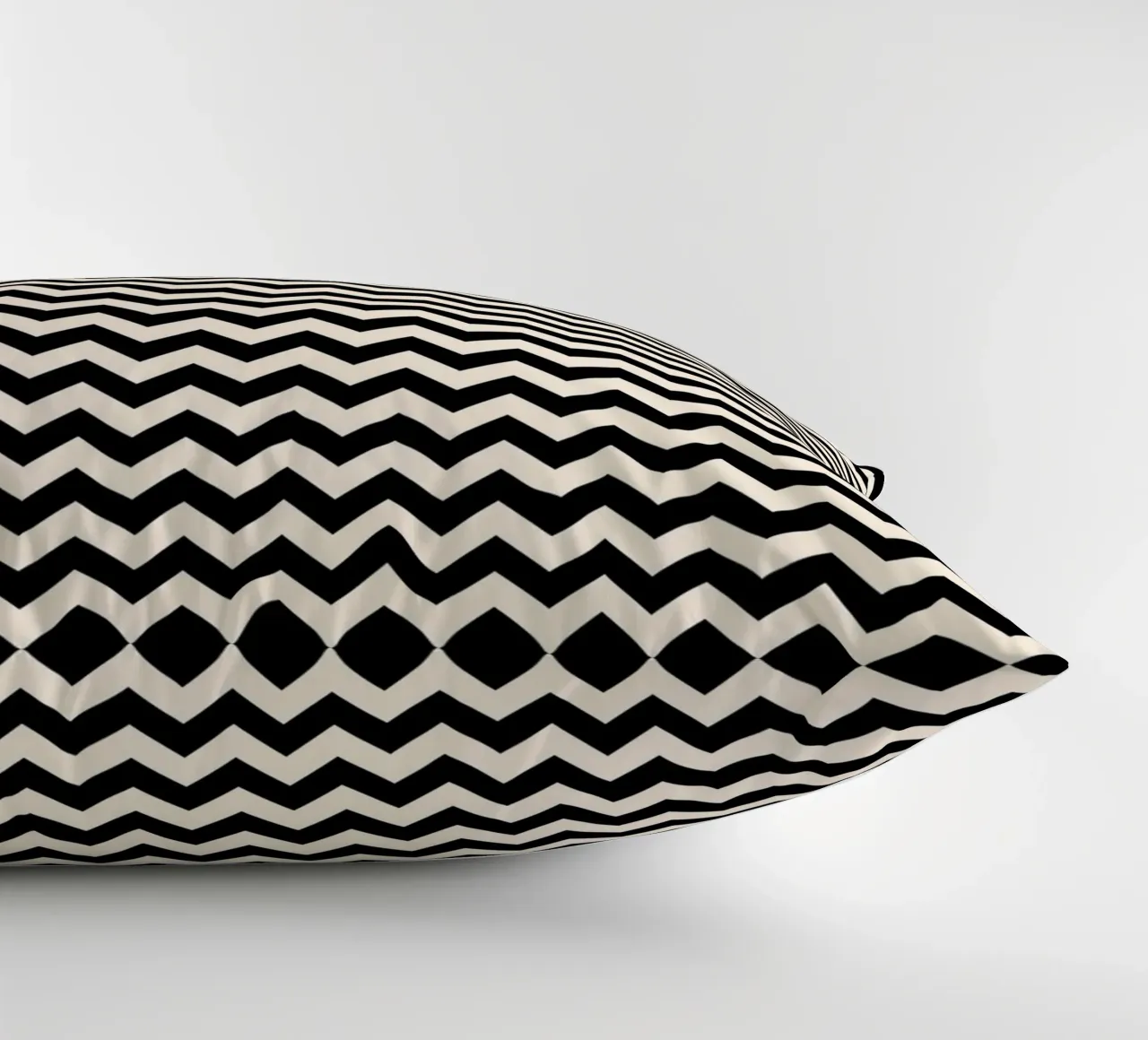 Minimal Chic Basic Chevron Pattern | Nero e Avorio cuscino da Beauty in Simplicity