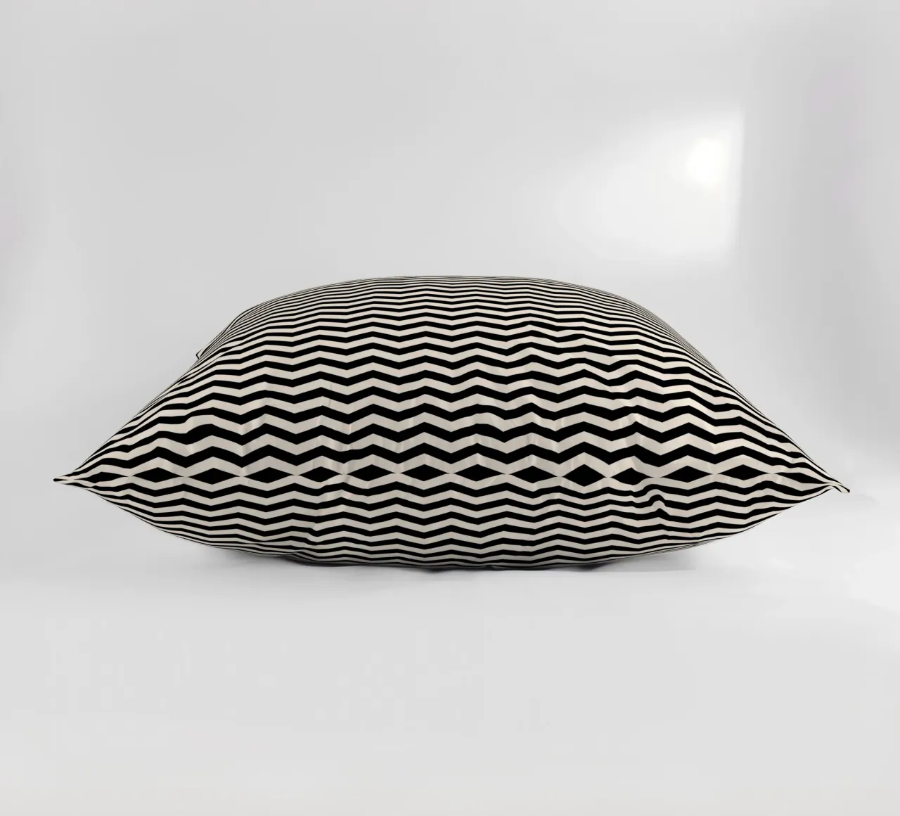 Minimal Chic Basic Chevron Pattern | Black and Ivory coussin de Beauty in Simplicity