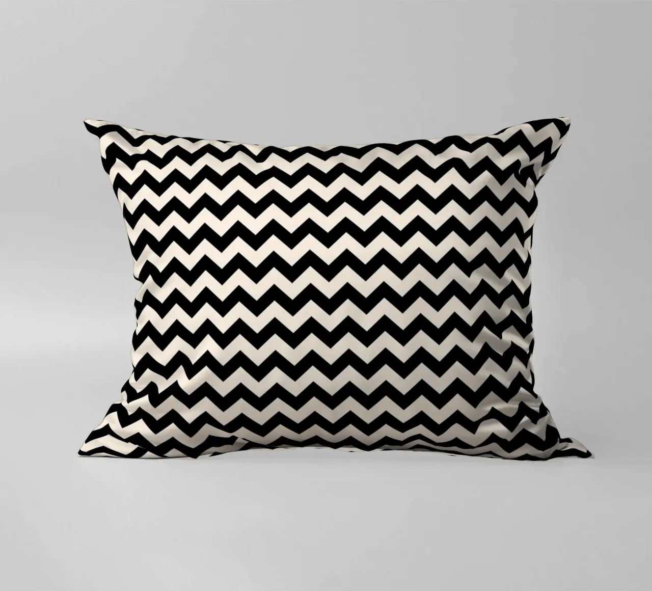 Minimal Chic Basic Chevron Pattern | Nero e Avorio cuscino da Beauty in Simplicity