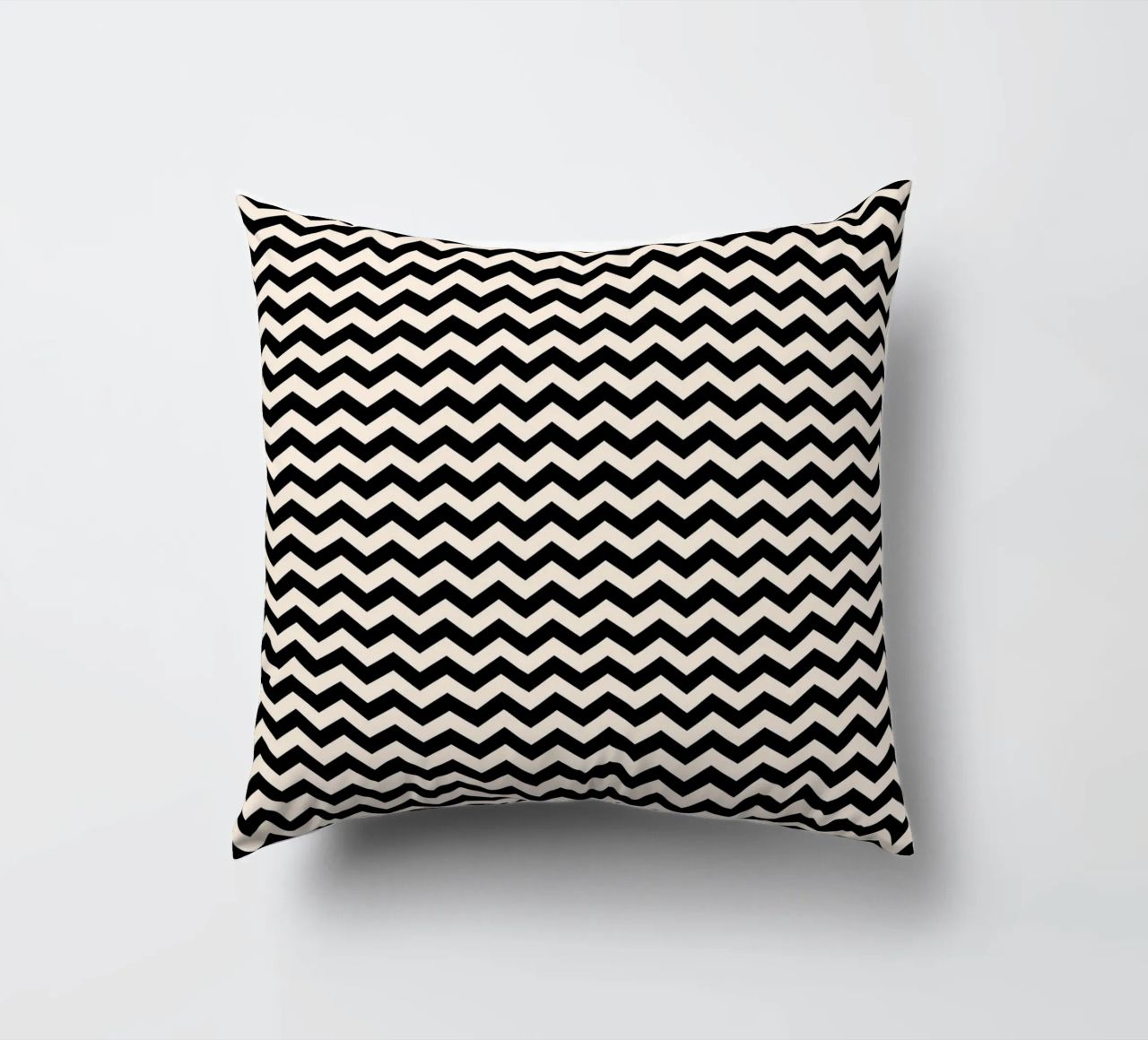 Minimal Chic Basic Chevron Pattern | Nero e Avorio cuscino da Beauty in Simplicity