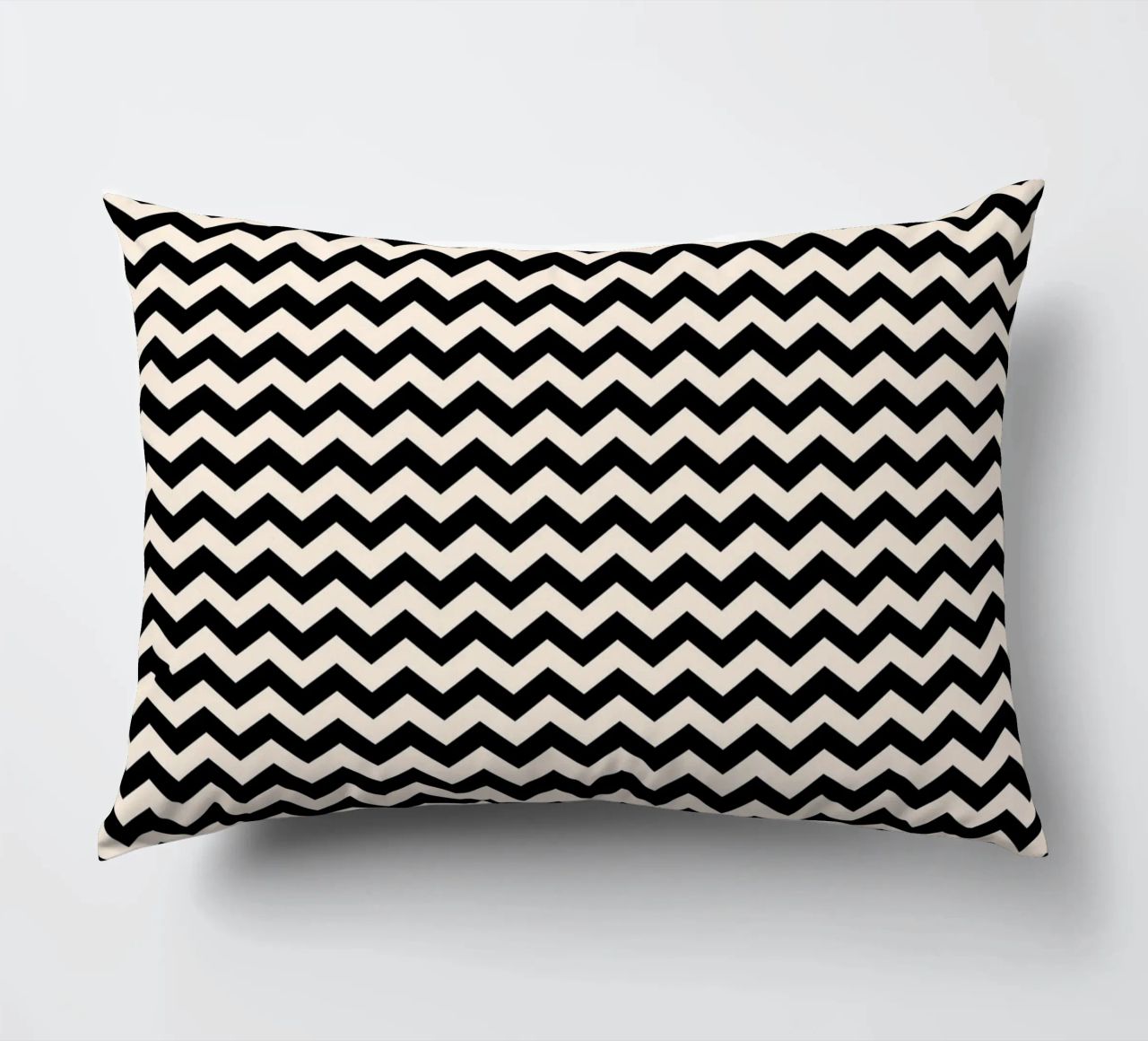 Minimal Chic Basic Chevron Pattern | Nero e Avorio cuscino da Beauty in Simplicity