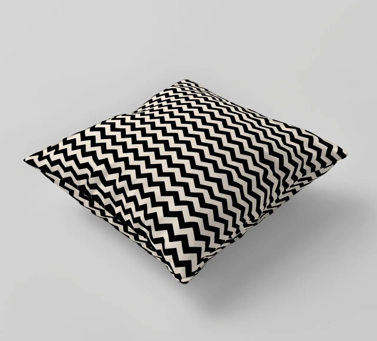 Minimal Chic Basic Chevron Pattern | Nero e Avorio cuscino da Beauty in Simplicity