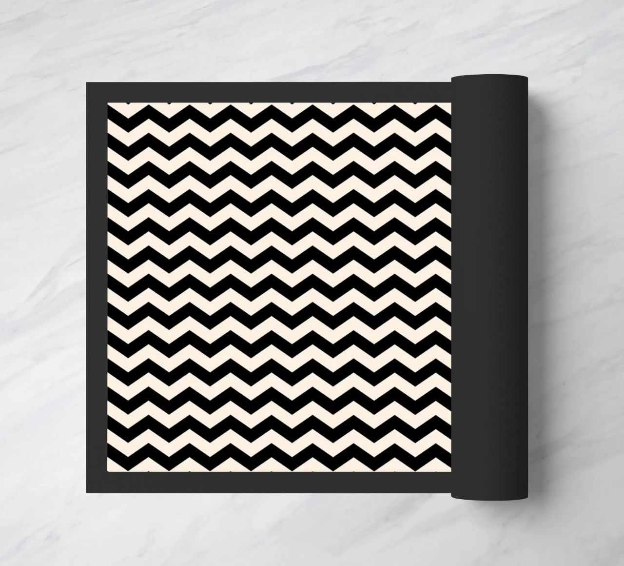 Minimal Chic Basic Chevron Pattern | Nero e Avorio zerbino da Beauty in Simplicity