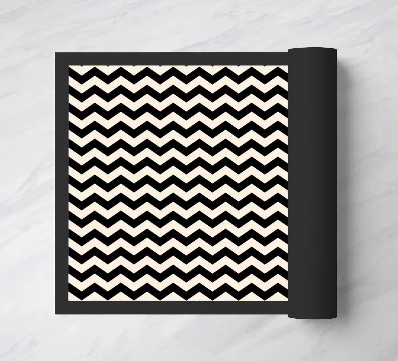 Minimal Chic Basic Chevron Pattern | Black and Ivory paillasson de Beauty in Simplicity
