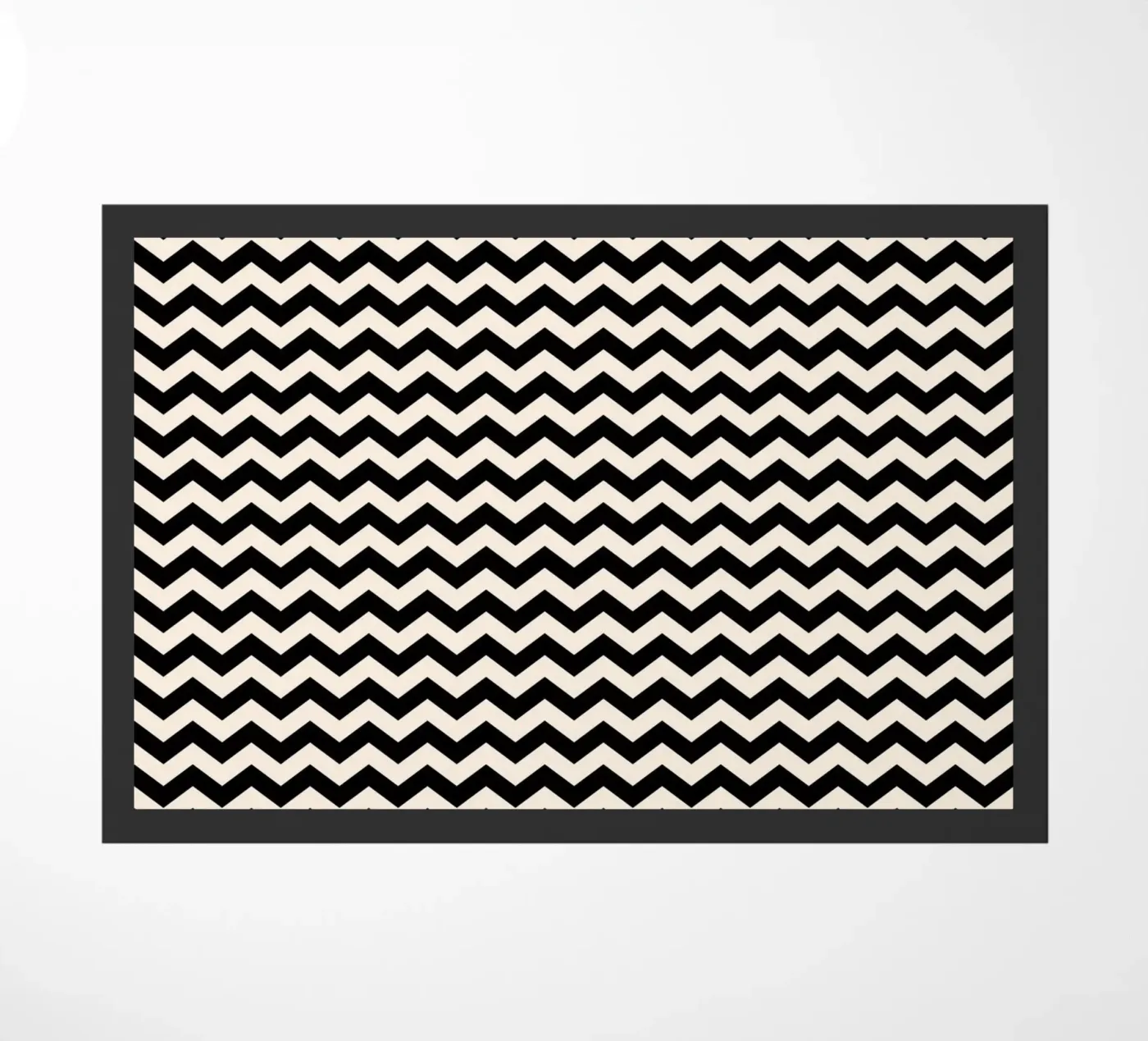 Minimal Chic Basic Chevron Pattern | Black and Ivory paillasson de Beauty in Simplicity