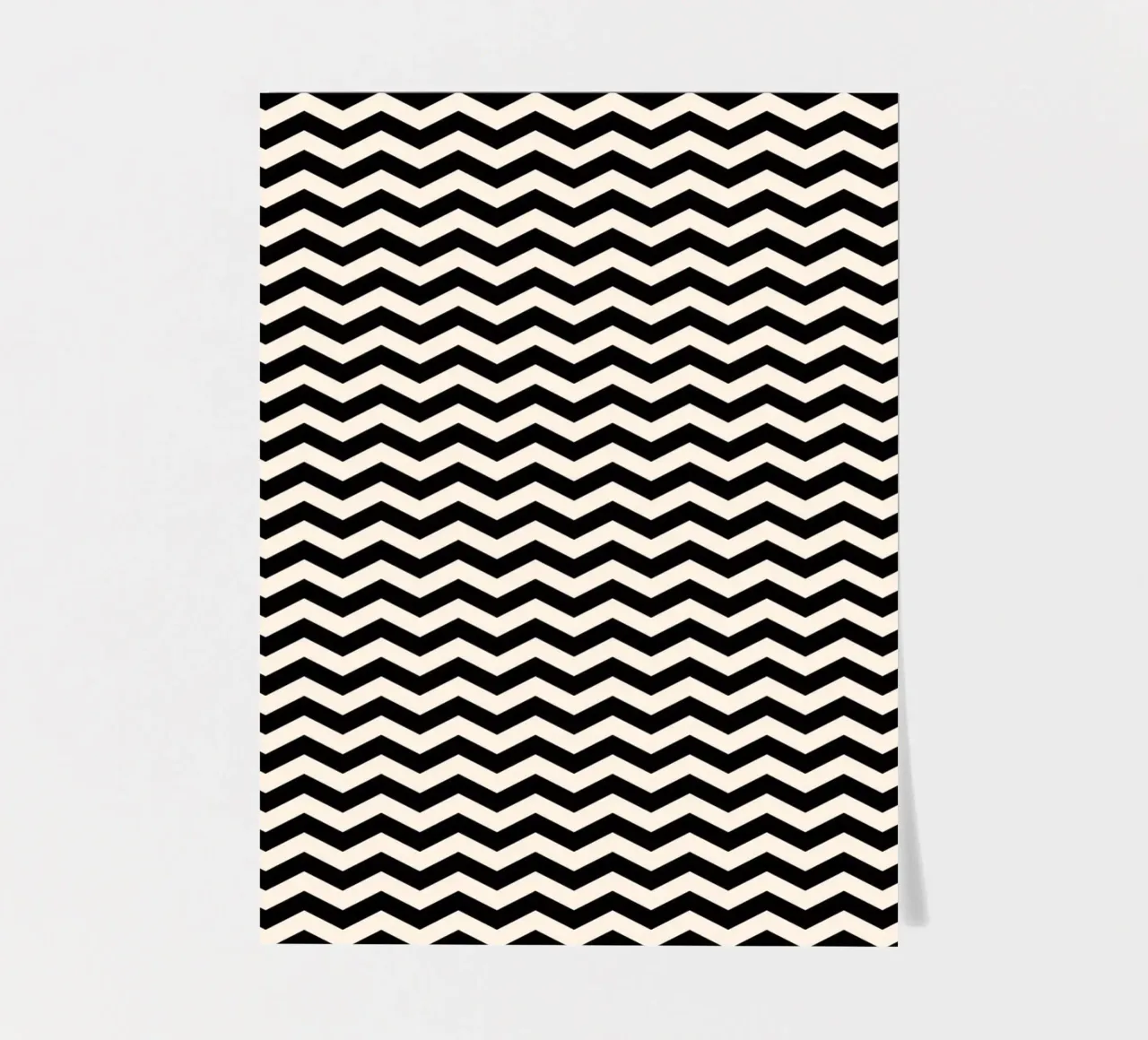 Minimal Chic Basic Chevron Pattern | Nero e Avorio foglio adesivo da Beauty in Simplicity