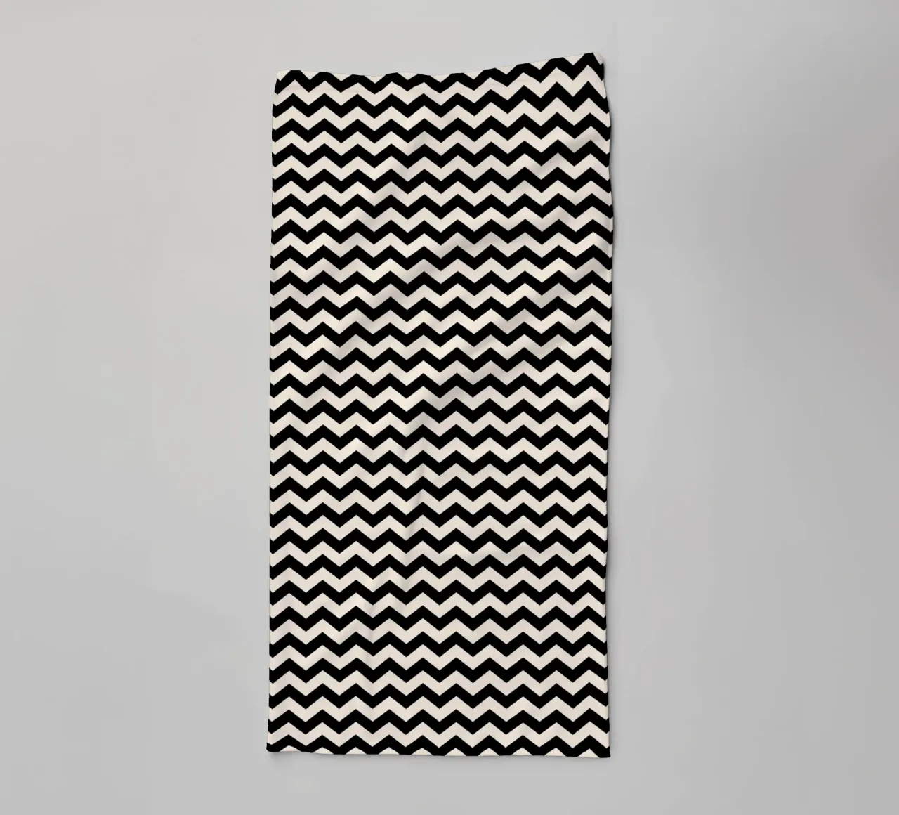 Minimal Chic Basic Chevron Pattern | Black and Ivory towel by Beauty in Simplicity