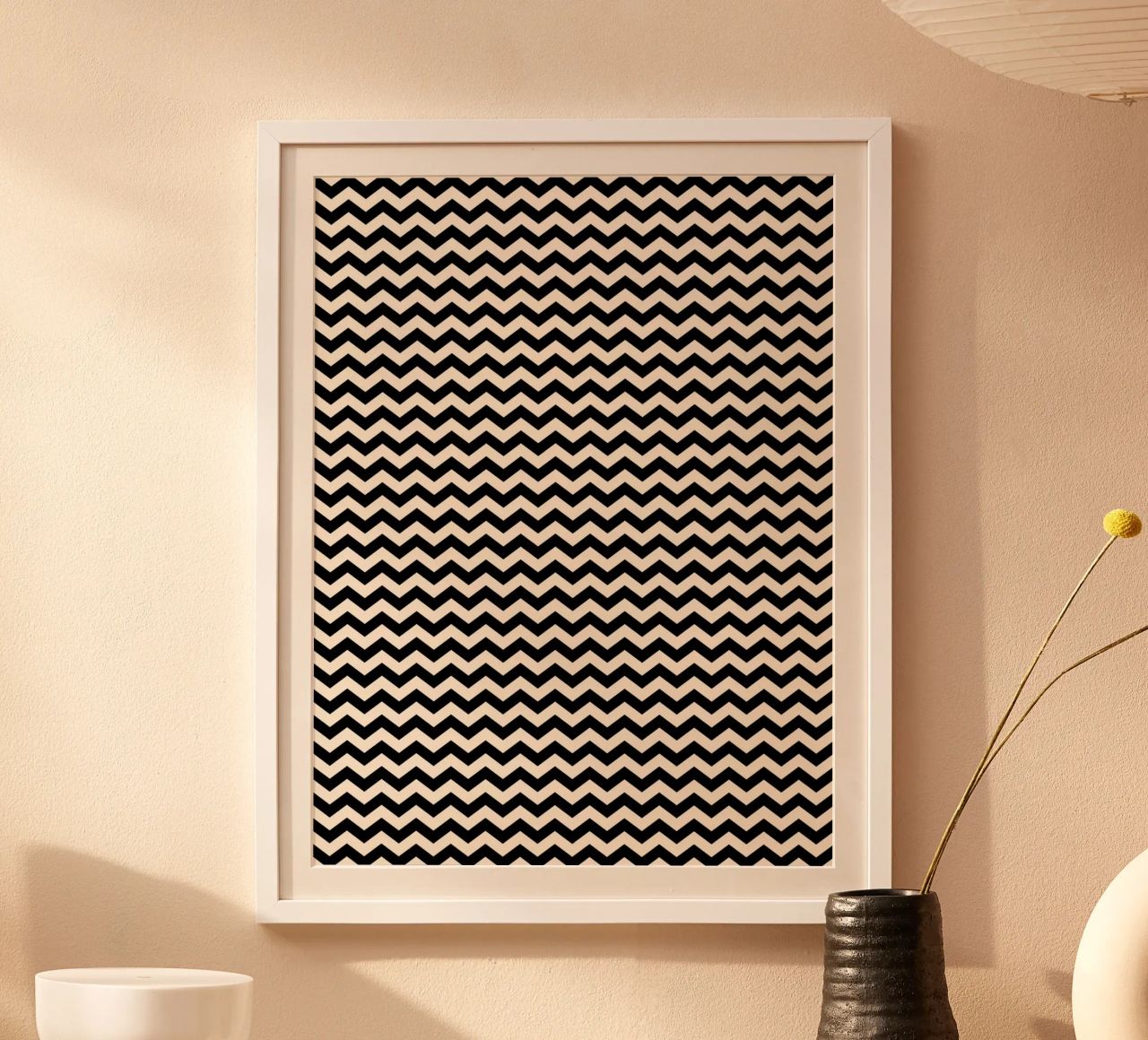Minimal Chic Basic Chevron Pattern | Nero e Avorio carta hahnemühle da Beauty in Simplicity