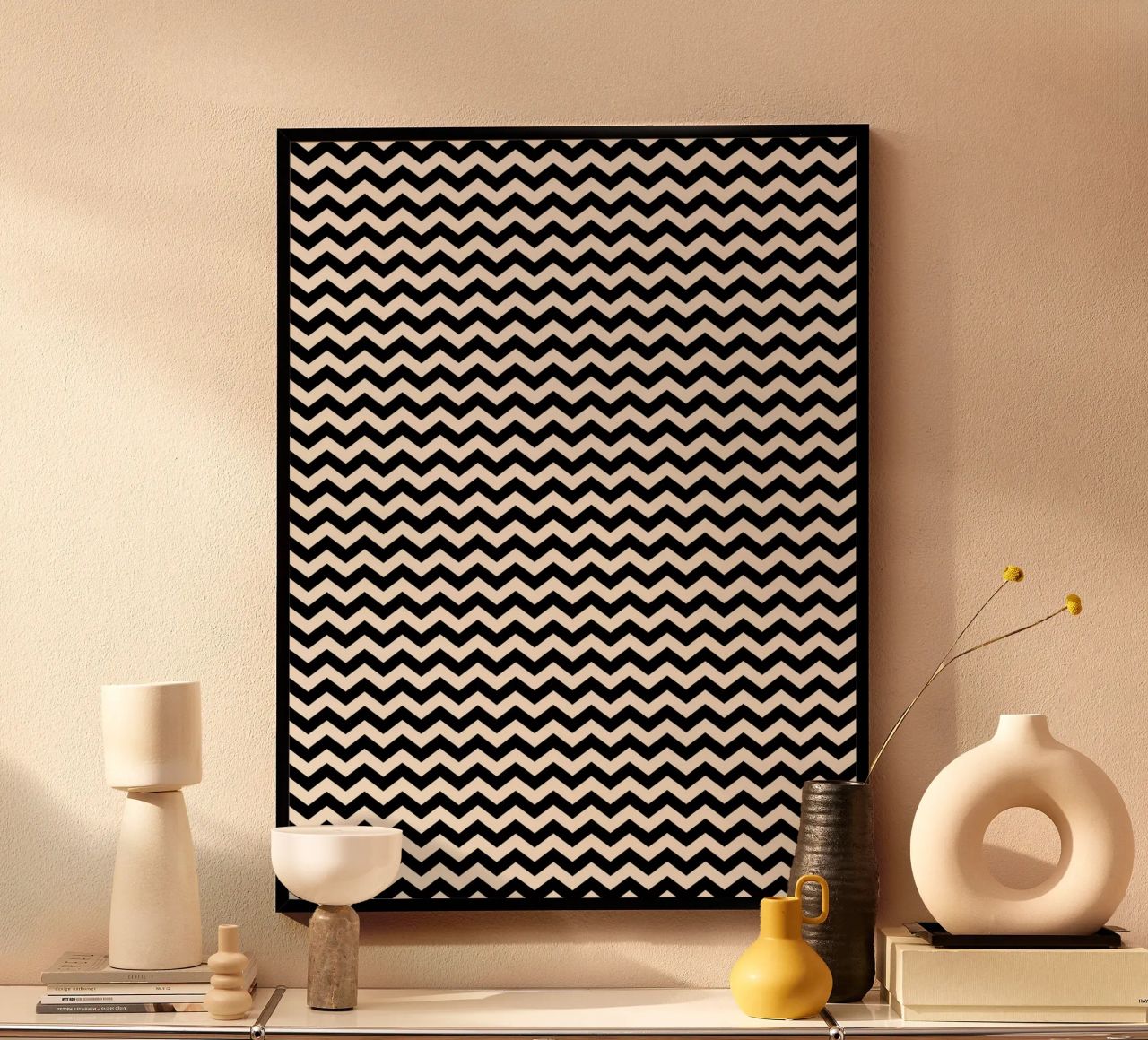 Minimal Chic Basic Chevron Pattern | Nero e Avorio carta hahnemühle da Beauty in Simplicity
