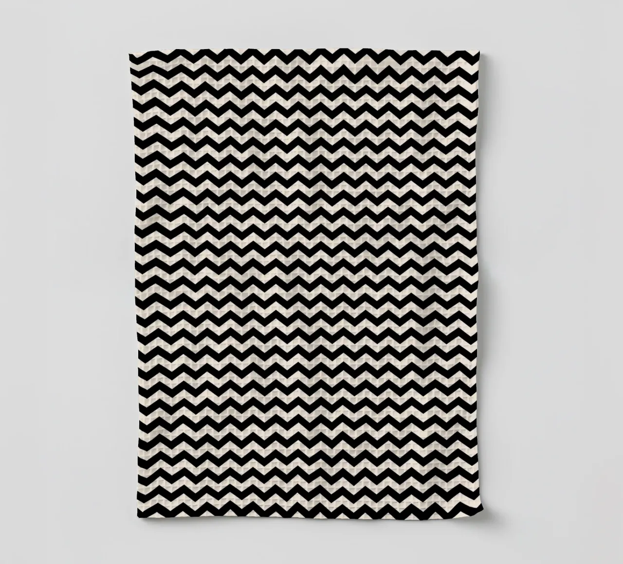 Minimal Chic Basic Chevron Pattern | Nero e Avorio canovaccio da cucina da Beauty in Simplicity