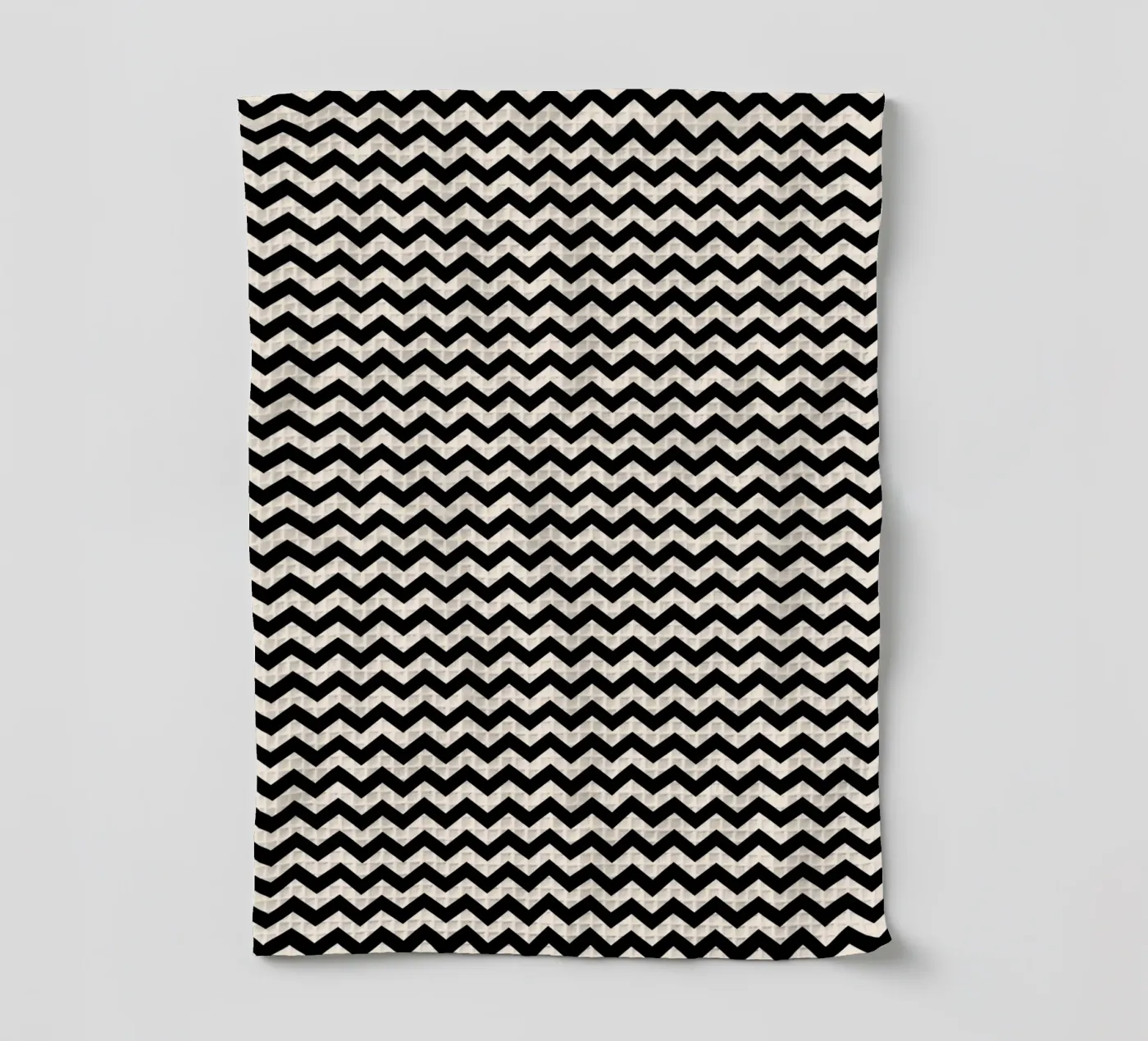 Minimal Chic Basic Chevron Pattern | Black and Ivory torchon de Beauty in Simplicity