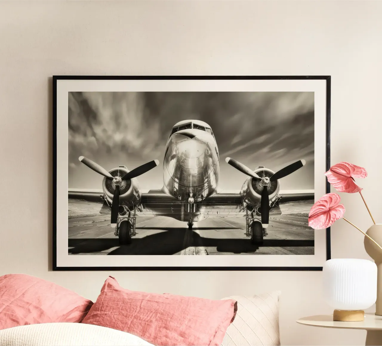 aereo monocromatico poster da vintgeseyn