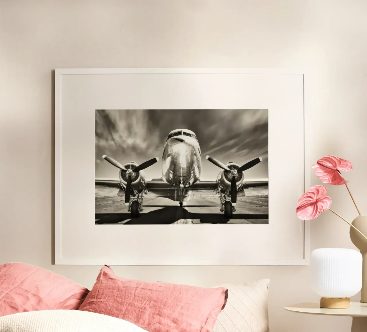 aereo monocromatico poster da vintgeseyn