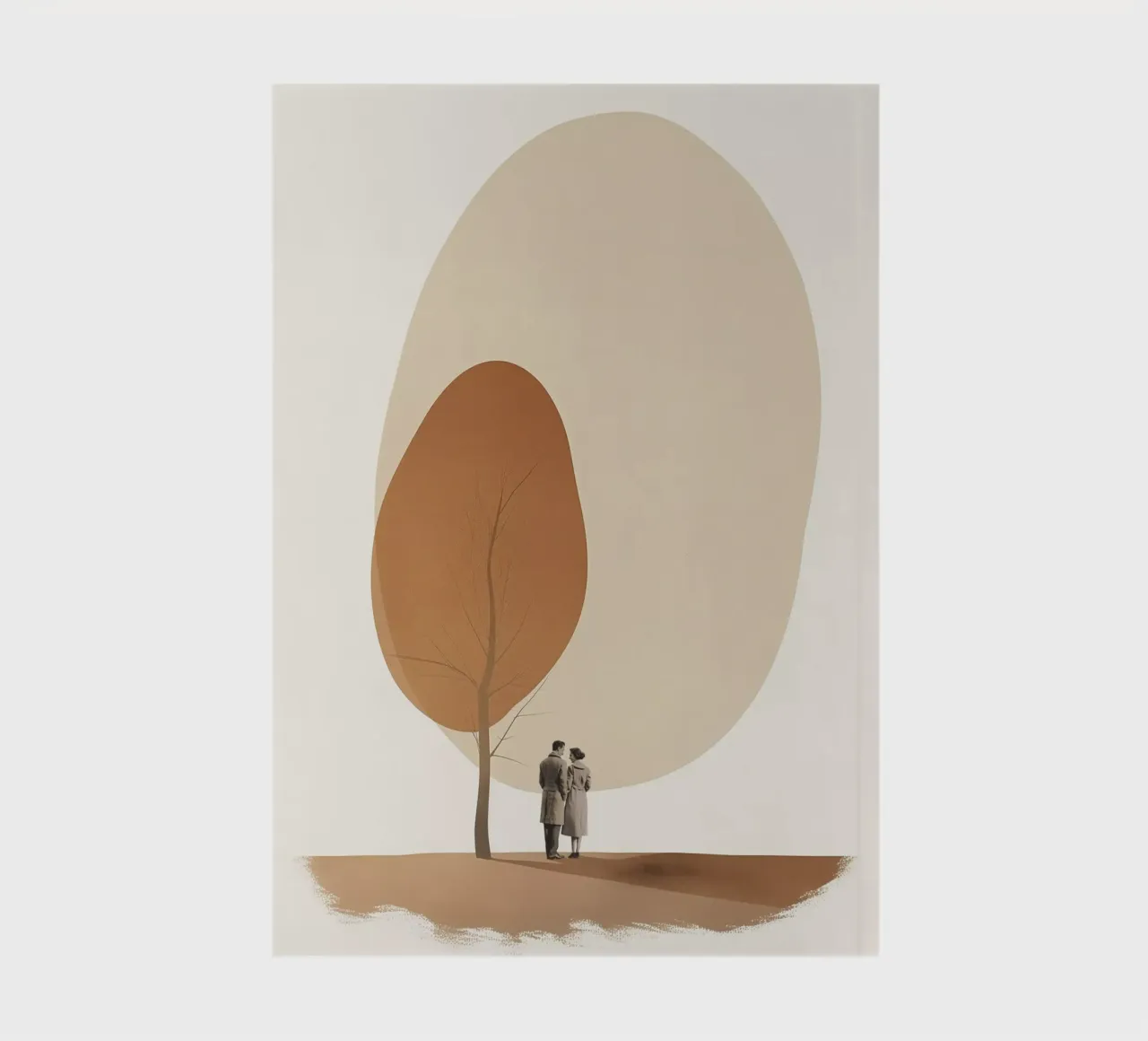 Couple under tree notebook by LeDieg