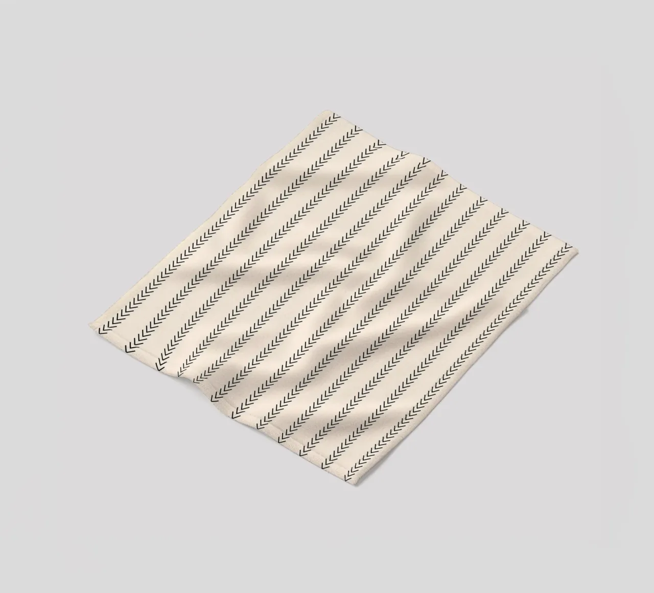 Frecce a strisce minimaliste classiche di base - nero su avorio coperta in pile da Beauty in Simplicity