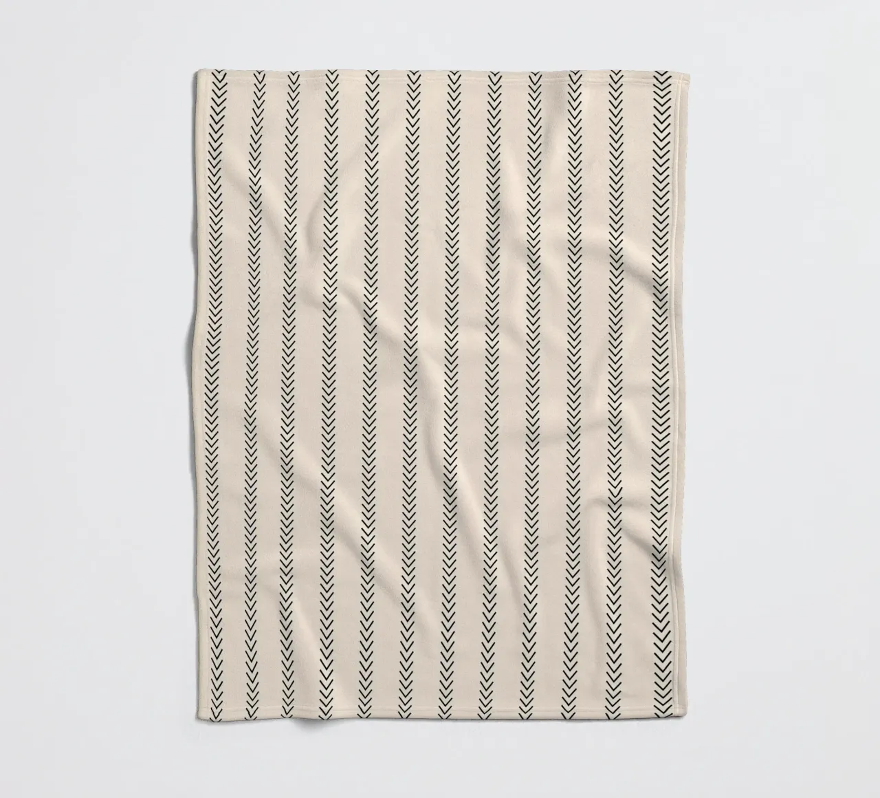 Frecce a strisce minimaliste classiche di base - nero su avorio coperta in pile da Beauty in Simplicity