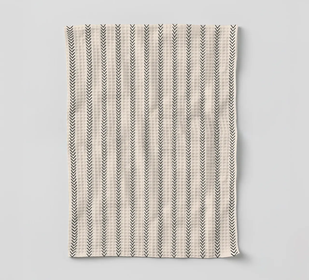 Frecce a strisce minimaliste classiche di base - nero su avorio canovaccio da cucina da Beauty in Simplicity