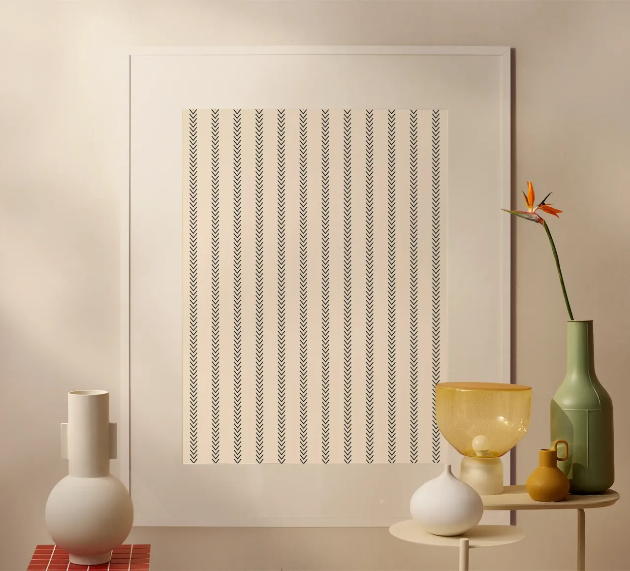 Frecce a strisce minimaliste classiche di base - nero su avorio poster da Beauty in Simplicity
