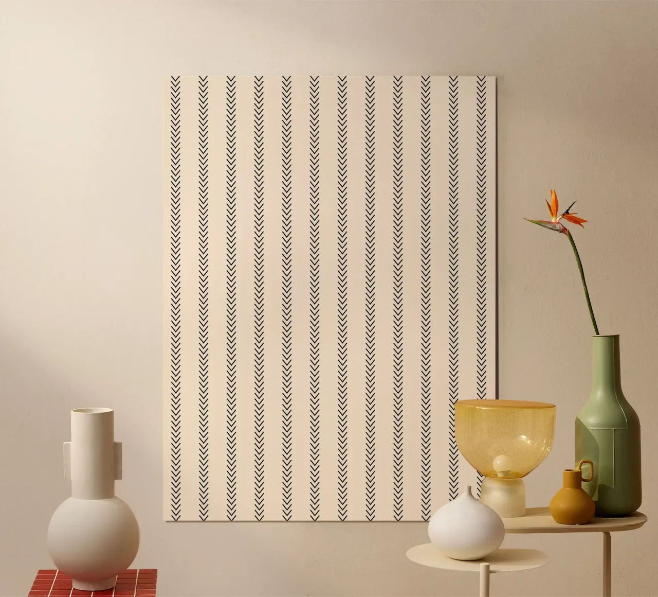 Minimal Classic Basic Striped Arrows | Black on Ivory poster de Beauty in Simplicity