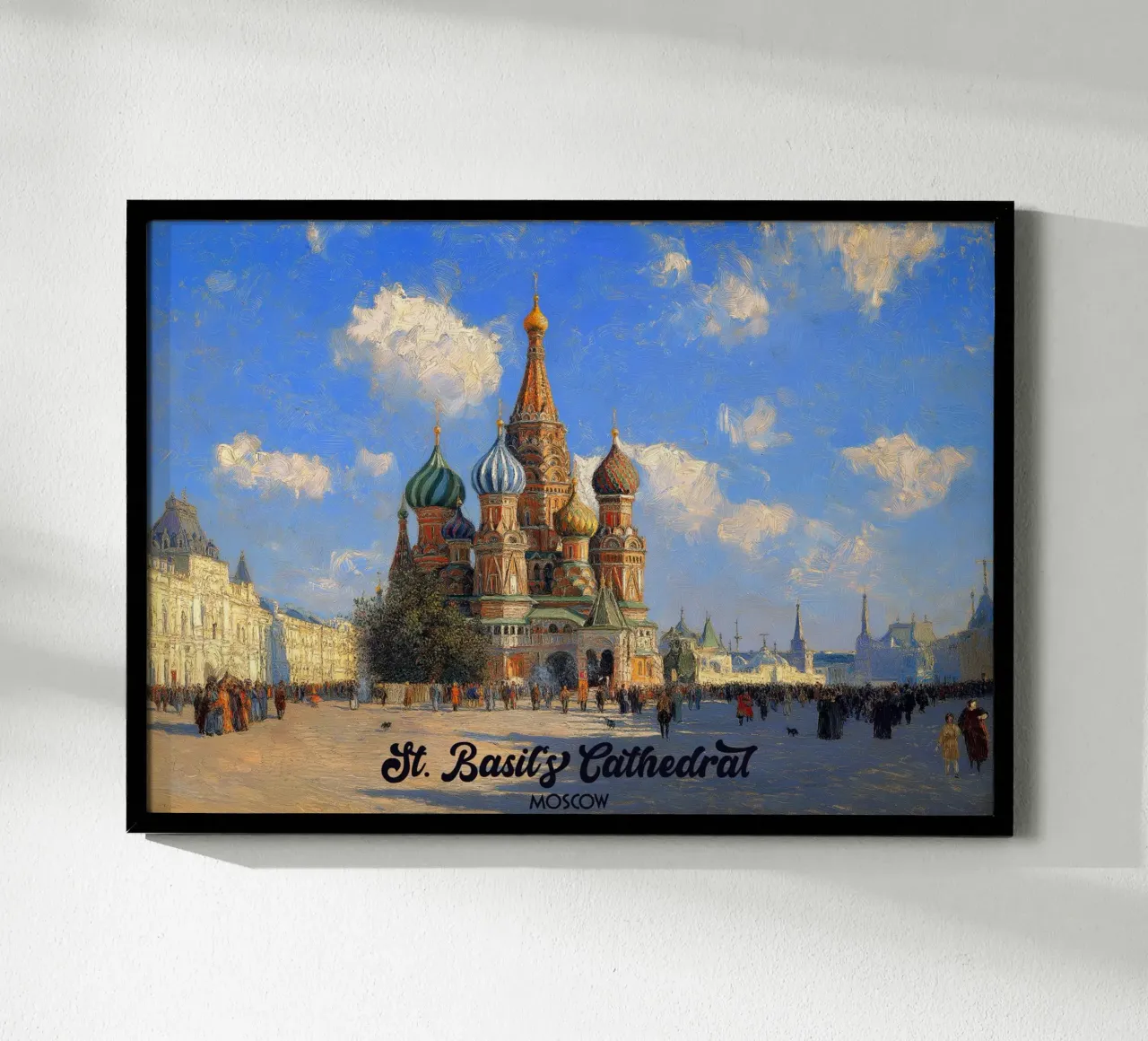 Cattedrale di San Basilio Mosca poster con telaio in alluminio da Fleur de Lys